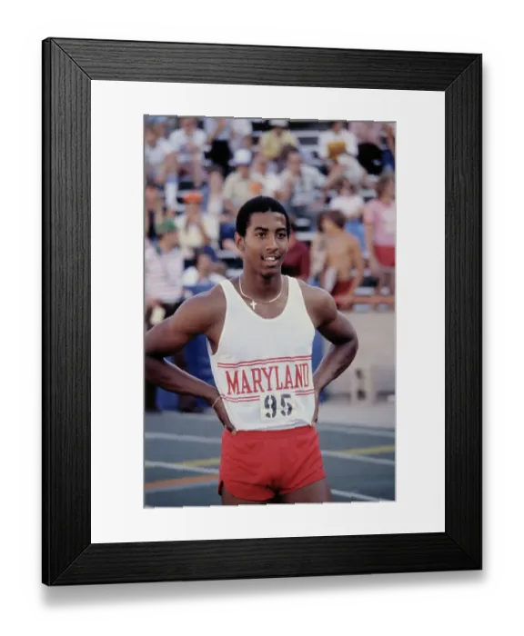Framed Print : Hurdles Champion Renaldo Nehemiah Posing Framed Print : Hurdles Champion Renaldo Nehemiah Posing