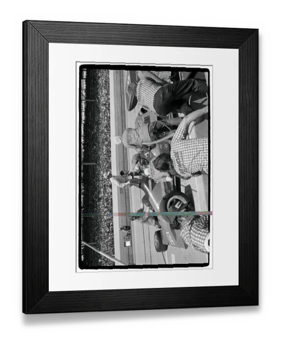 Framed Print : A.J. Foyt in Race Car During Pit Stop Framed Print : A.J. Foyt in Race Car During Pit Stop