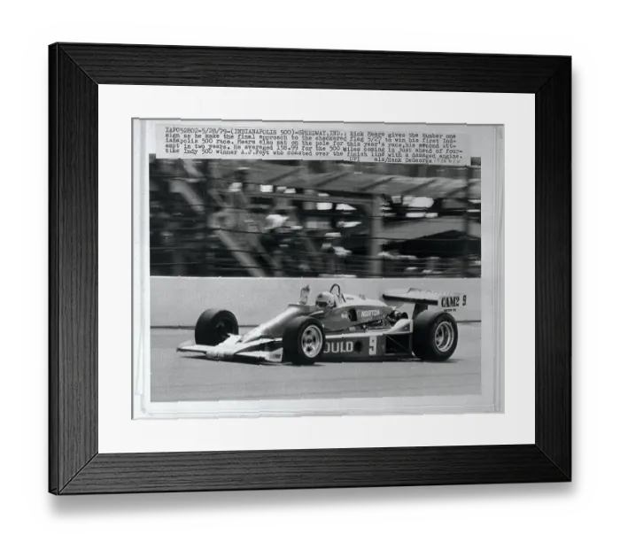 Framed Print : Rick Mears Raising Hand as He Wins Indy 500 Framed Print : Rick Mears Raising Hand as He Wins Indy 500