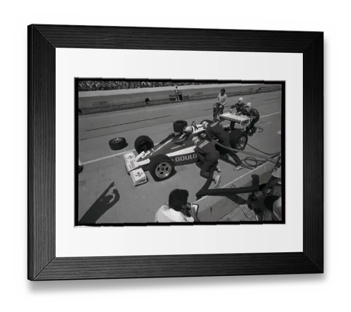 Framed Print : A Rick Mears Pit Stop Framed Print : A Rick Mears Pit Stop