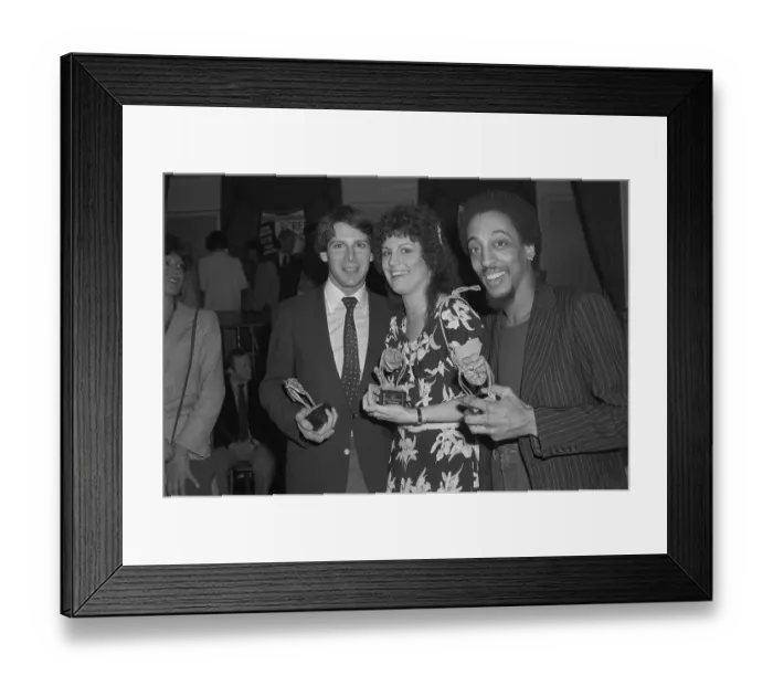 Framed Print : Philip Anglim, Lucie Arnaz, and Gregory Hines Holding Their Trophies