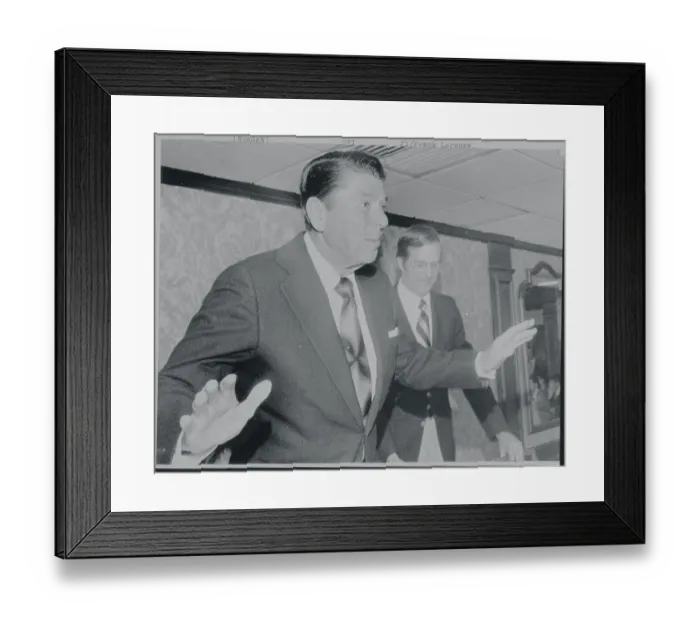 Framed Print : Ronald Reagan Gesturing Framed Print : Ronald Reagan Gesturing