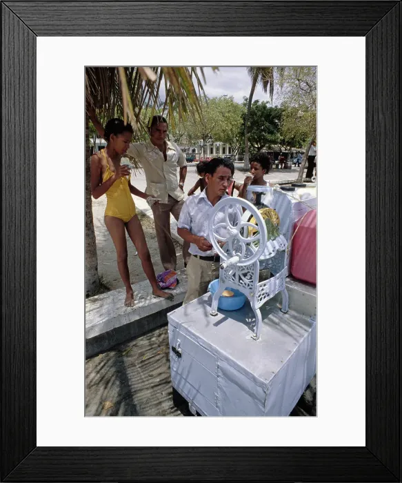 Framed Print : Man Selling Snow Cones Framed Print : Man Selling Snow Cones