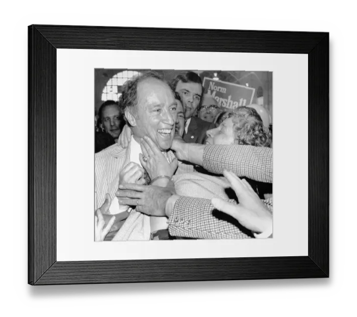 Framed Print : Supporters Mobbing Pierre Trudeau Framed Print : Supporters Mobbing Pierre Trudeau