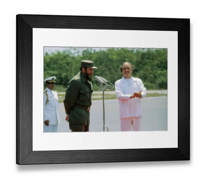 Framed Print : Fidel Castro and Jose Lopez Pertillo Framed Print : Fidel Castro and Jose Lopez Pertillo