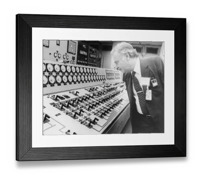 Framed Print : John G. Kemeny At Three Mile Island Framed Print : John G. Kemeny At Three Mile Island