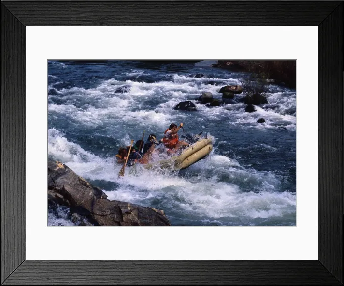 Framed Print : Raft Riders in the Water Framed Print : Raft Riders in the Water