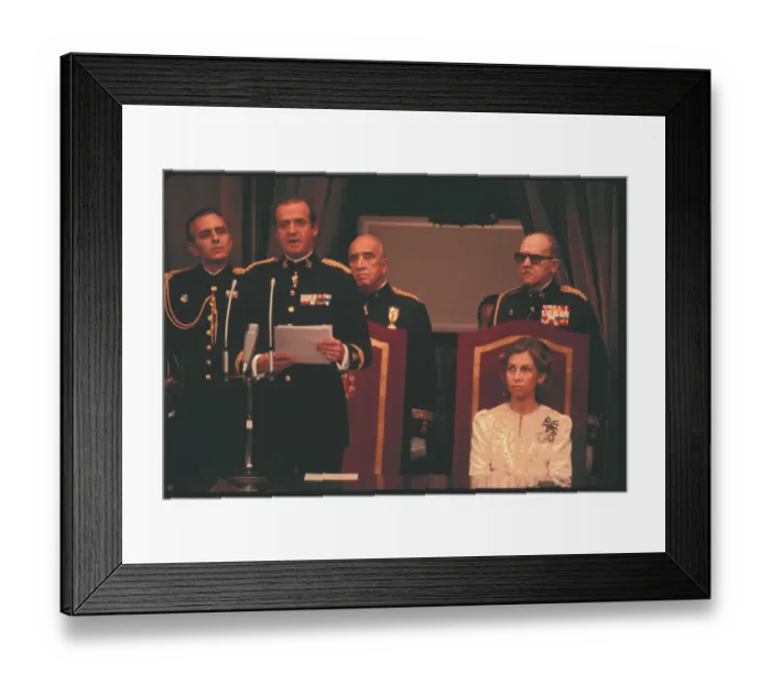 Framed Print : King Juan Carlos Reading Proclamation to Parliament
