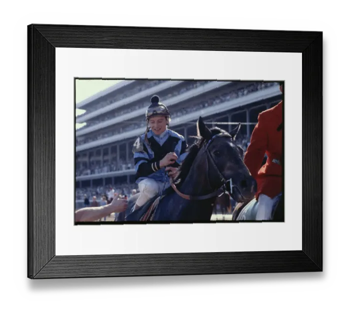 Framed Print : Jockey Ronnie Franklin on Spectacular Bid Framed Print : Jockey Ronnie Franklin on Spectacular Bid
