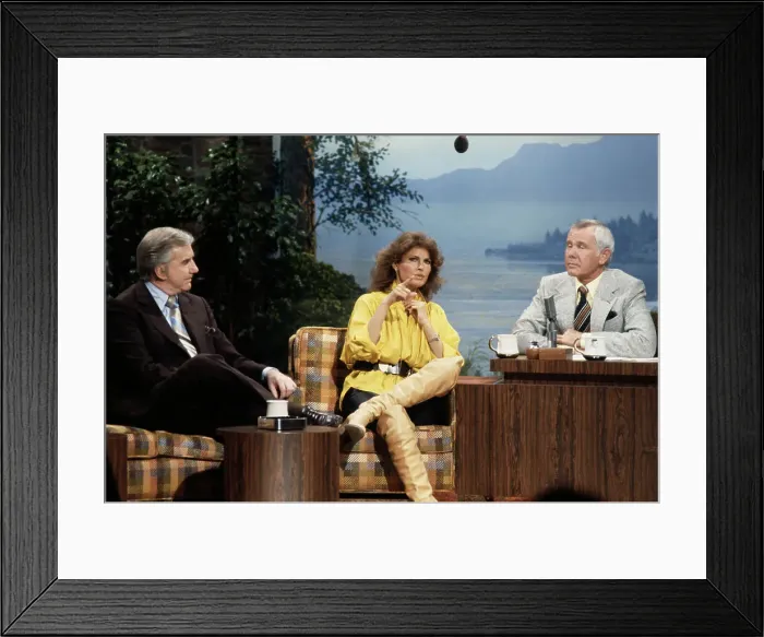 Framed Print : Ed McMahon, Raquel Welch, Johnny Carson Framed Print : Ed McMahon, Raquel Welch, Johnny Carson