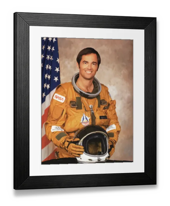 Framed Print : Portrait of Robert L. Crippen Smiling Framed Print : Portrait of Robert L. Crippen Smiling