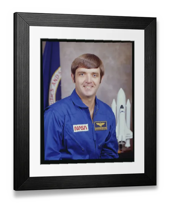 Framed Print : Portrait of Daniel Brandenstein Smiling Framed Print : Portrait of Daniel Brandenstein Smiling