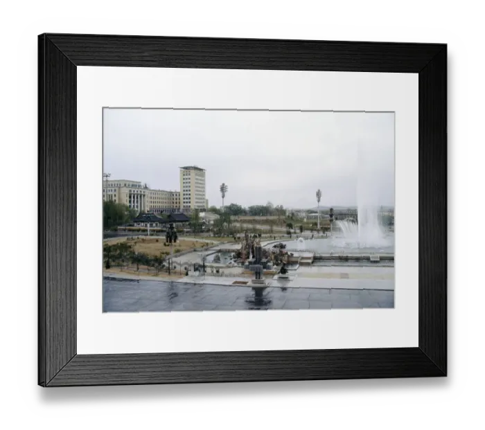 Framed Print : Pyongyang Fountain Framed Print : Pyongyang Fountain