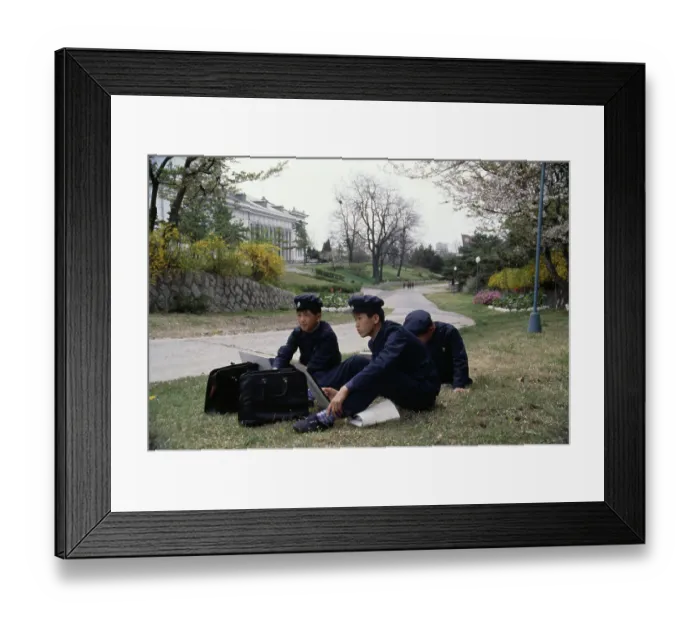 Framed Print : Students Sketching, Pyongyang Framed Print : Students Sketching, Pyongyang