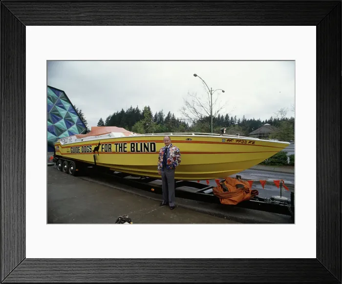 Framed Print : Bob Nordskog With Powerboat Framed Print : Bob Nordskog With Powerboat