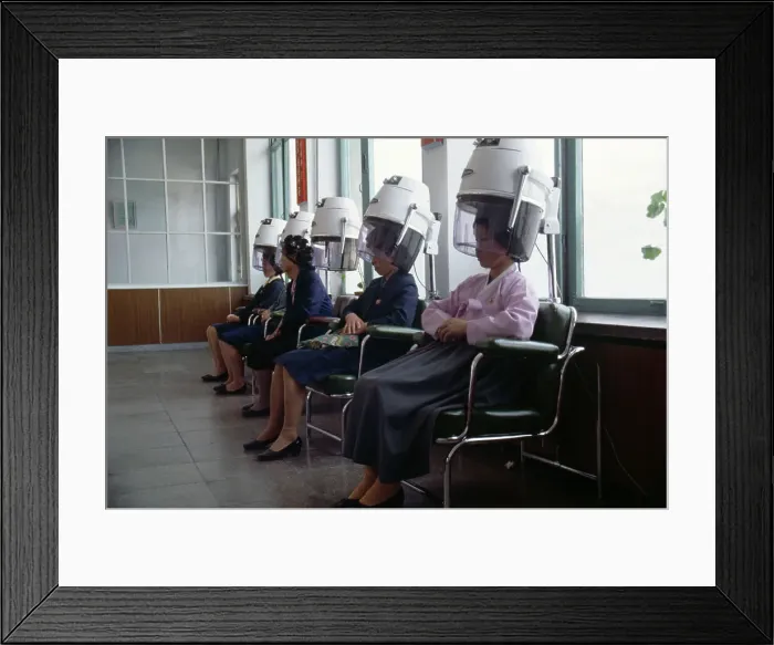 Framed Print : Women At Hair Salon, Pyongyang Framed Print : Women At Hair Salon, Pyongyang