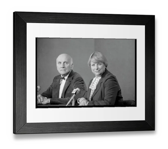 Framed Print : William Masters and Virginia Johnson Framed Print : William Masters and Virginia Johnson