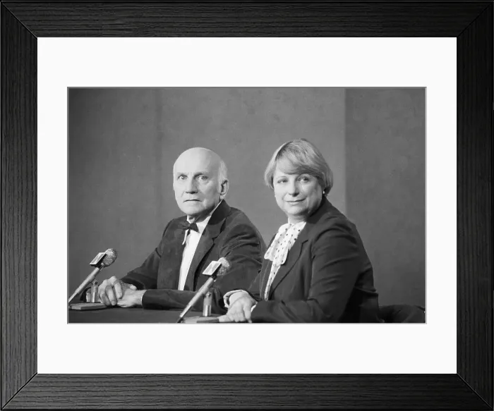 Framed Print : William Masters and Virginia Johnson Framed Print : William Masters and Virginia Johnson