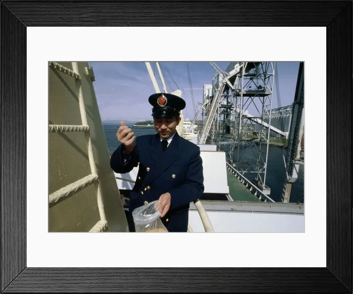 Framed Print : Chinese Grain Carrier In Seattle Framed Print : Chinese Grain Carrier In Seattle