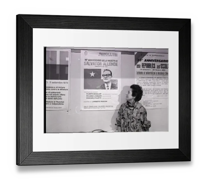 Framed Print : Hortensia Allende with Salvador Allende Birthday Poster Framed Print : Hortensia Allende with Salvador Allende Birthday Poster