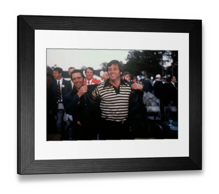 Framed Print : Gary Player Helping Fuzzy Zoeller with His Jacket Framed Print : Gary Player Helping Fuzzy Zoeller with His Jacket