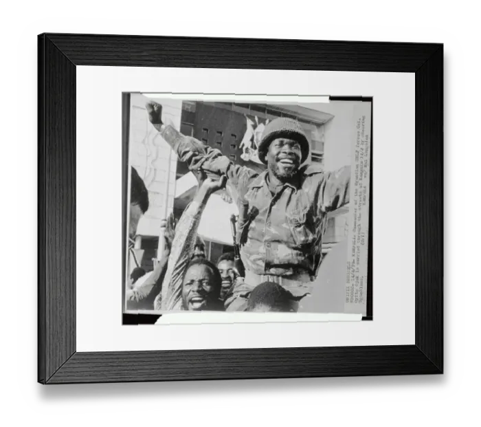 Framed Print : A Triumphant Colonel Oyite Ojok Framed Print : A Triumphant Colonel Oyite Ojok