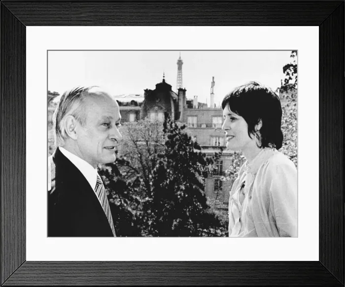 Framed Print : Rene Levesque with His Wife in Paris Framed Print : Rene Levesque with His Wife in Paris