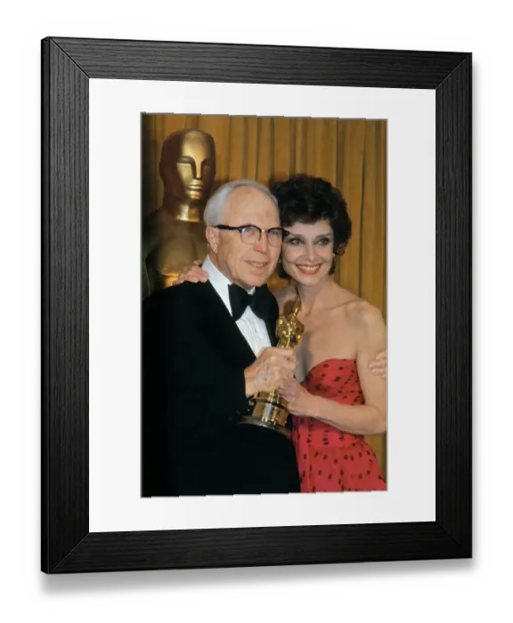 Framed Print : Audrey Hepburn and King Vidor During Oscar Ceremonies Framed Print : Audrey Hepburn and King Vidor During Oscar Ceremonies