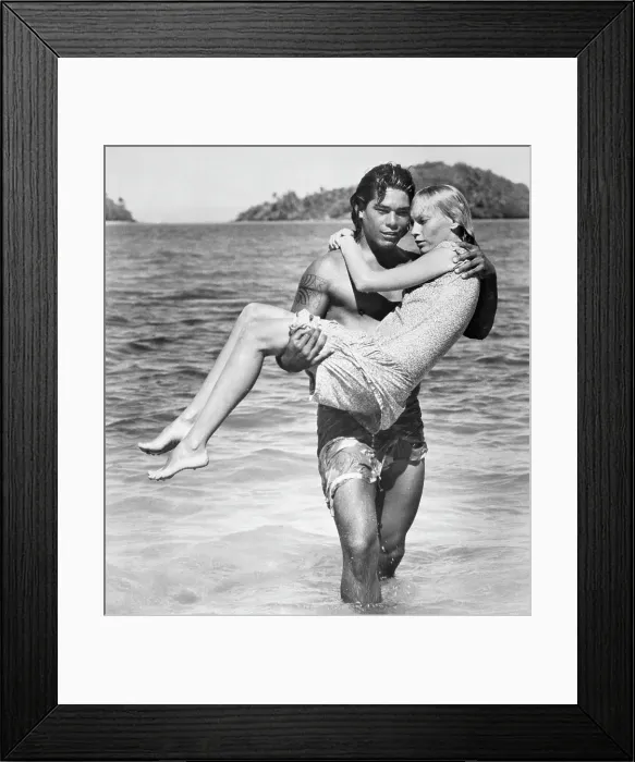 Framed Print : Actress Mia Farrow and Dayton Ka'Ne Framed Print : Actress Mia Farrow and Dayton Ka'Ne