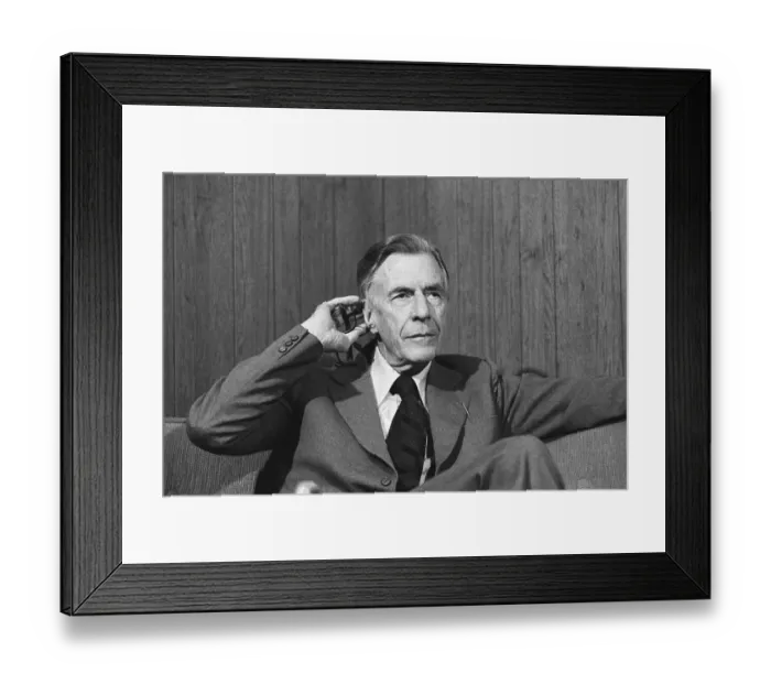 Framed Print : John Kenneth Galbraith Seated Framed Print : John Kenneth Galbraith Seated