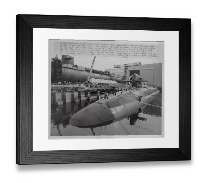 Framed Print : Submarine In Dock Area Framed Print : Submarine In Dock Area