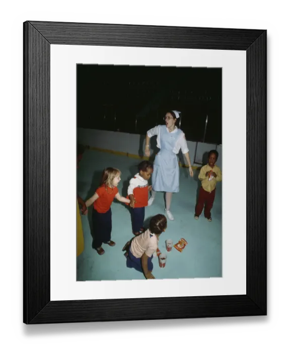 Framed Print : Nurse Playing With Evacuee Children Framed Print : Nurse Playing With Evacuee Children
