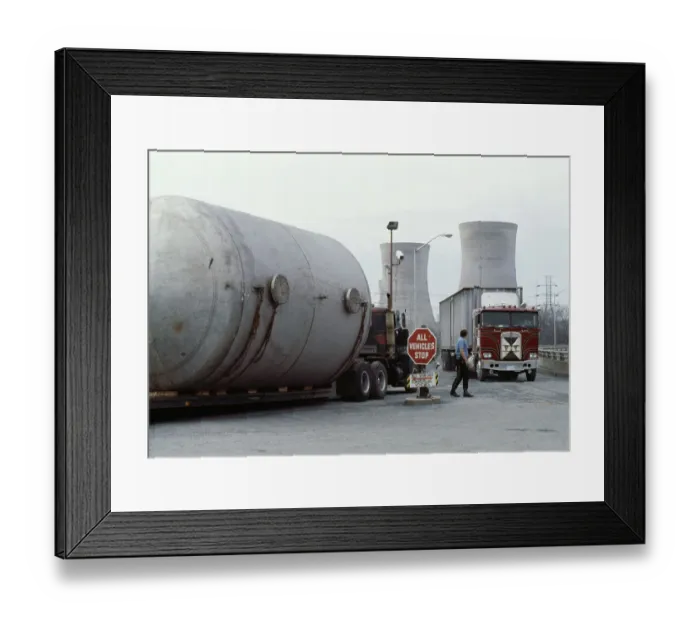 Framed Print : Trucks At Three Mile Island Nuclear Power Plant Framed Print : Trucks At Three Mile Island Nuclear Power Plant