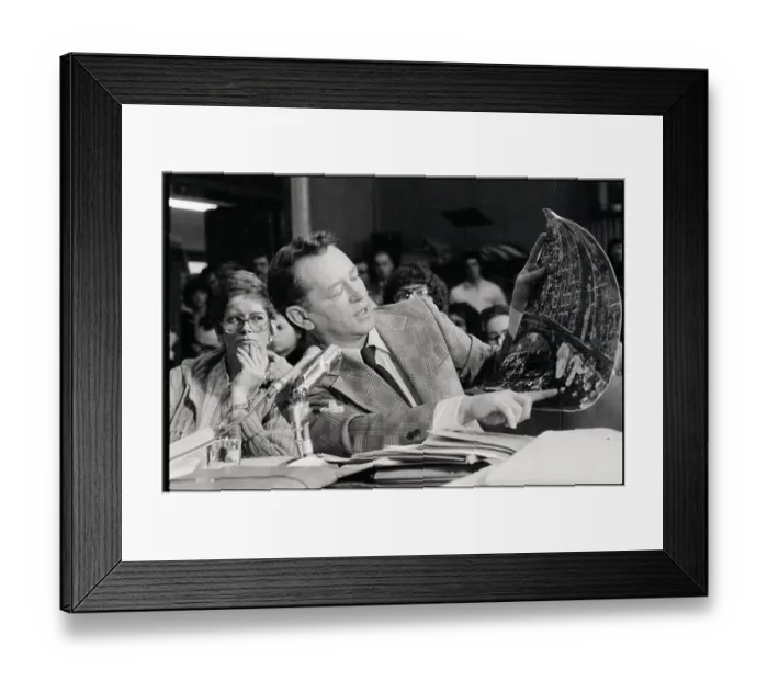 Framed Print : James Clark Points To Map Before Mic Framed Print : James Clark Points To Map Before Mic