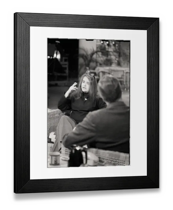 Framed Print : Kate Millett Smokes During Interview