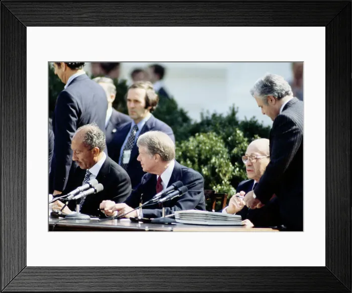 Framed Print : Anwar Sadat, Jimmy Carter, Menachem Begin Framed Print : Anwar Sadat, Jimmy Carter, Menachem Begin