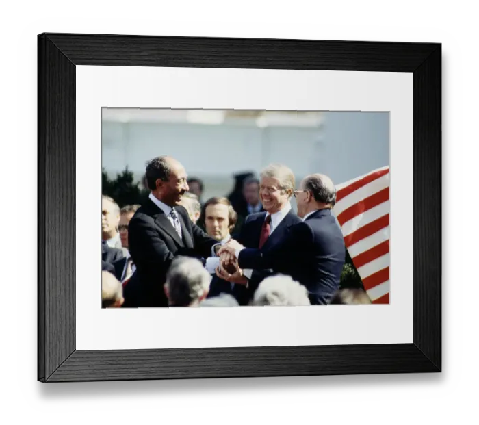 Framed Print : Anwar Sadat, Jimmy Carter, Menachem Begin Framed Print : Anwar Sadat, Jimmy Carter, Menachem Begin