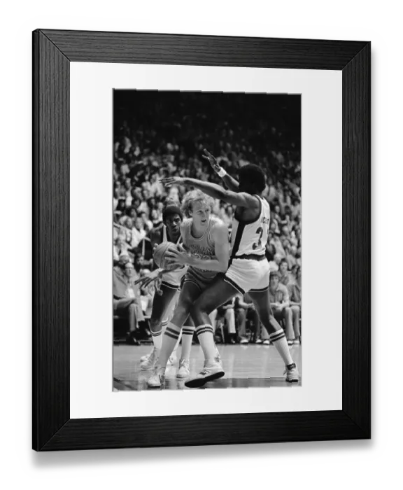 Framed Print : Larry Bird Driving in the NCAA Final Four