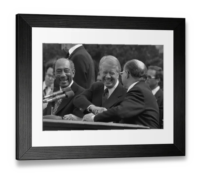 Framed Print : President Carter with Begin and Sedat Framed Print : President Carter with Begin and Sedat