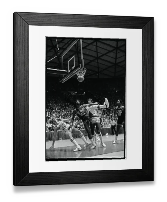 Framed Print : Larry Bird Falling to the Floor During Game Framed Print : Larry Bird Falling to the Floor During Game