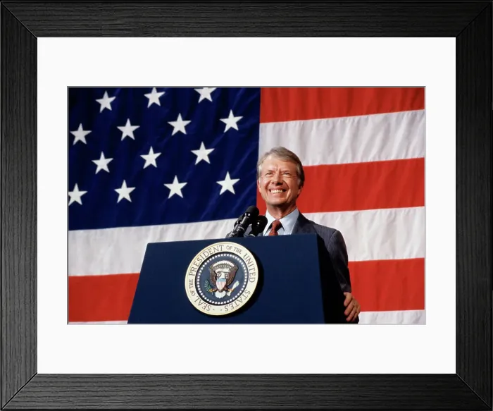 Framed Print : Jimmy Carter Addresses Town Meeting Framed Print : Jimmy Carter Addresses Town Meeting