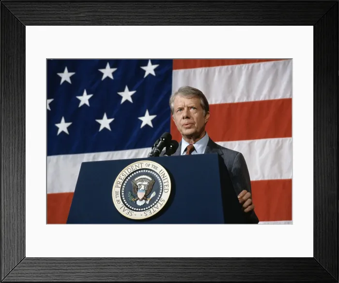 Framed Print : President Jimmy Carter Addresses Town Meeting Framed Print : President Jimmy Carter Addresses Town Meeting