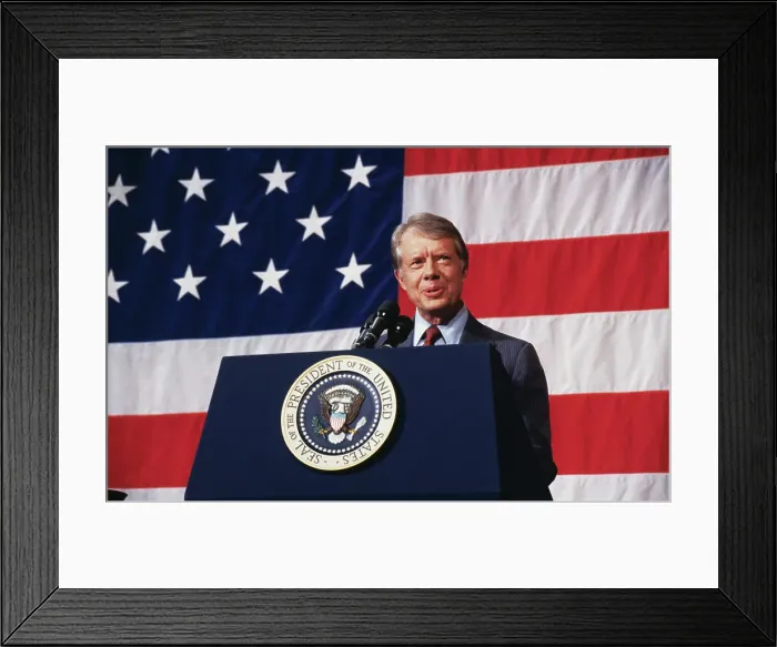 Framed Print : President Jimmy Carter Giving a Speech Framed Print : President Jimmy Carter Giving a Speech