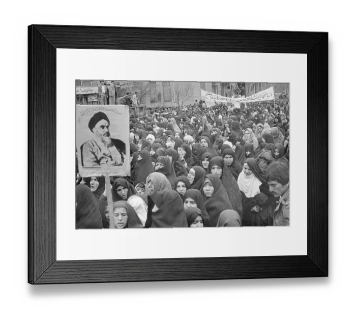 Framed Print : Chador-Clad Women at Khomeini Rally Framed Print : Chador-Clad Women at Khomeini Rally