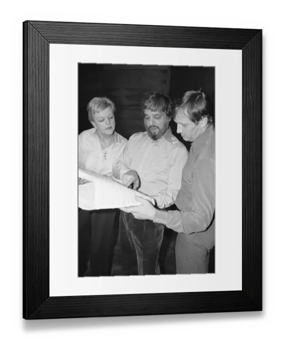 Framed Print : Angela Landsbury Going over Musical Score with Others Framed Print : Angela Landsbury Going over Musical Score with Others