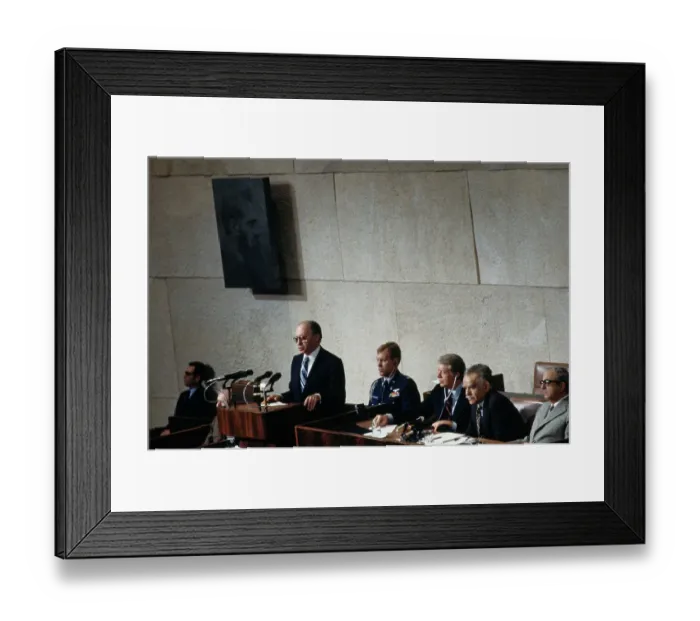 Framed Print : Menachem Begin And Jimmy Carter In Knesset Framed Print : Menachem Begin And Jimmy Carter In Knesset