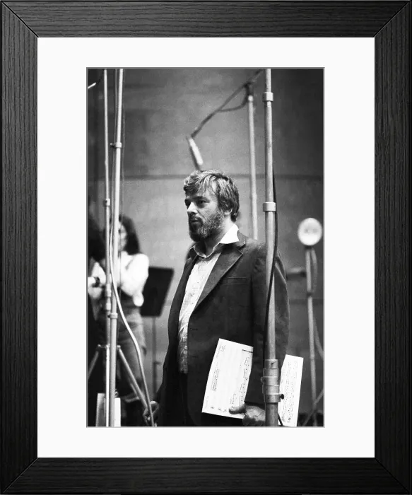 Framed Print : Stephen Sondheim Listens To Recording Framed Print : Stephen Sondheim Listens To Recording