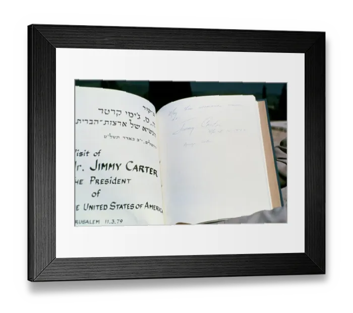 Framed Print : President Carter In Israel Framed Print : President Carter In Israel