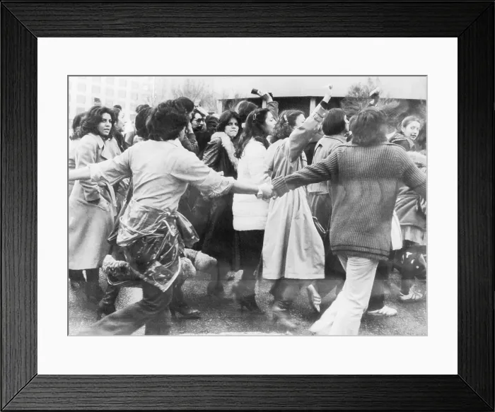 Framed Print : Iranians Protesting Against the Veil Framed Print : Iranians Protesting Against the Veil