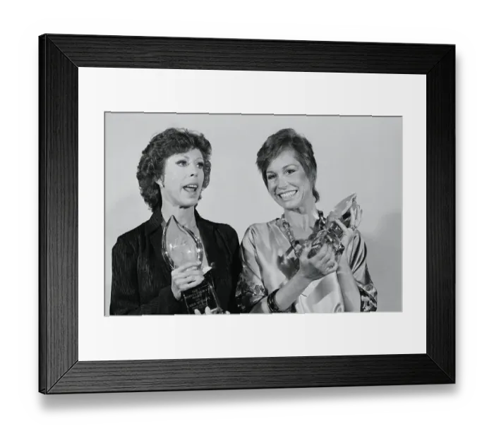 Framed Print : Portrait of Mary Tyler Moore and Carol Burnett Framed Print : Portrait of Mary Tyler Moore and Carol Burnett